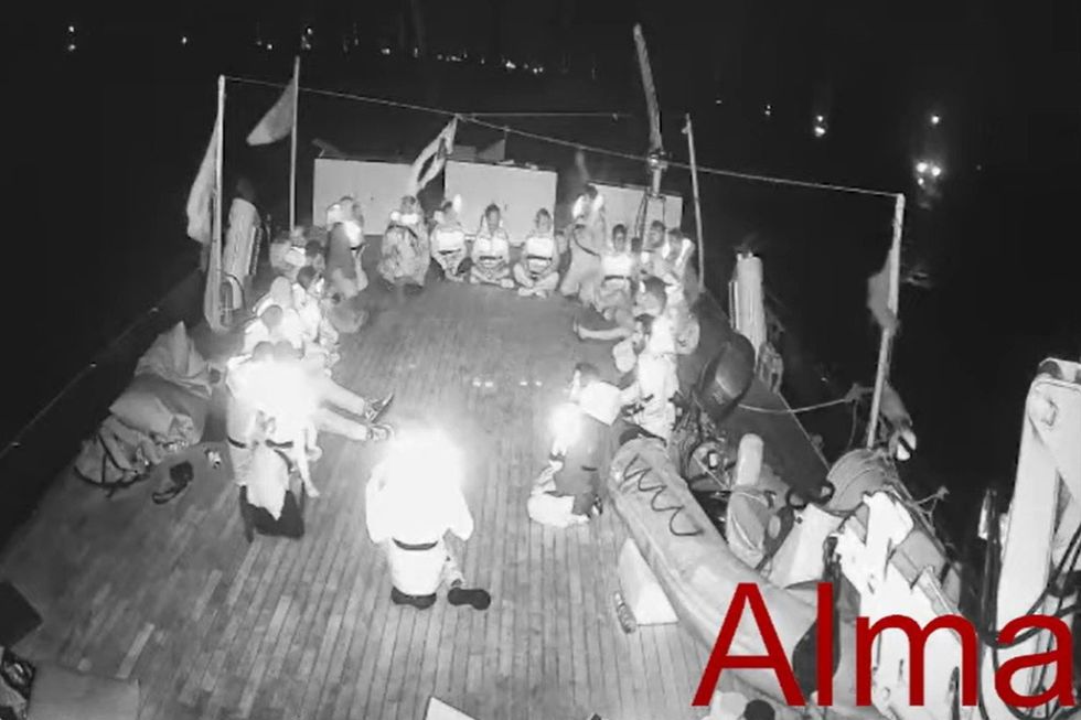 \u200bPassengers were seen waiting patiently on board the ship