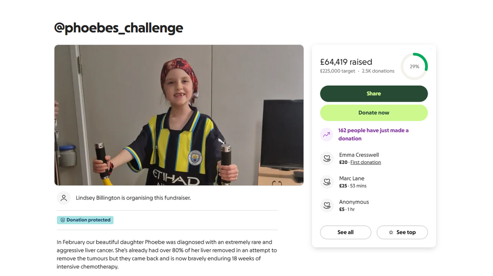\ U200bphoebe Billington's GoFundMe stránka