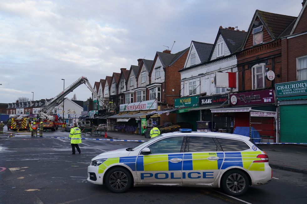\u200bPolice at the scene in Birmingham
