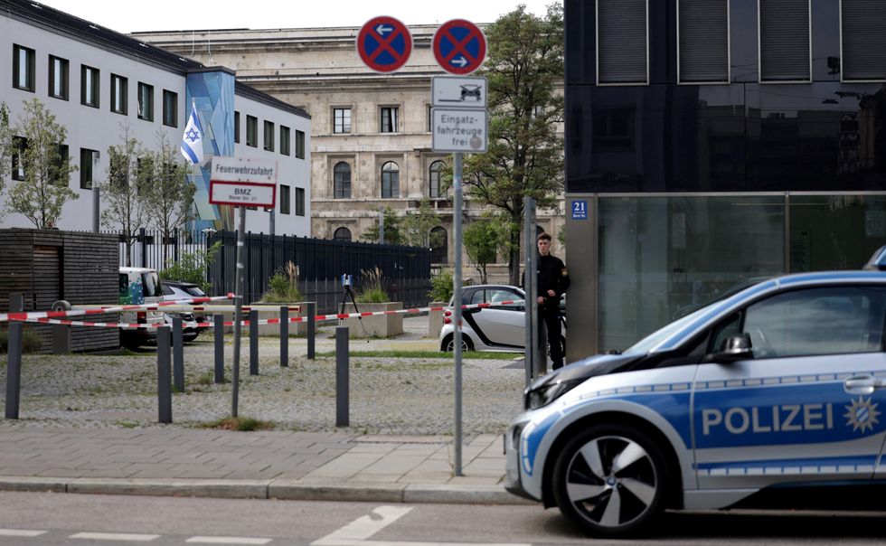 \u200bPolice at the scene in Munich