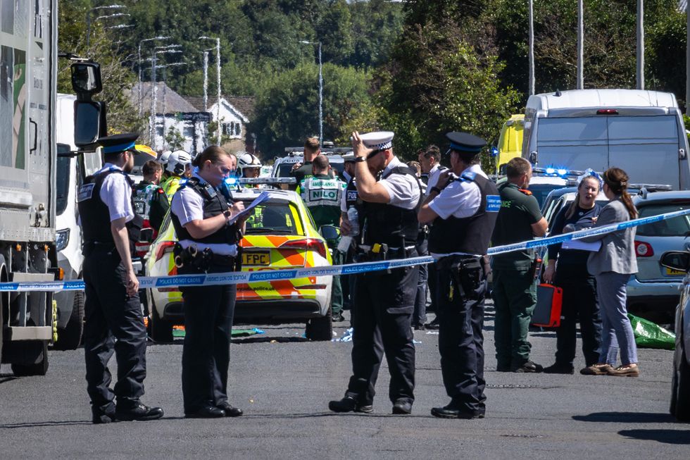 \u200bPolice at the scene in Southport