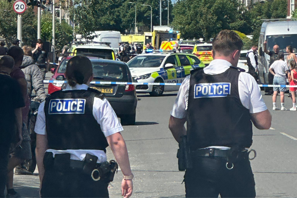 \u200bPolice at the scene in Southport