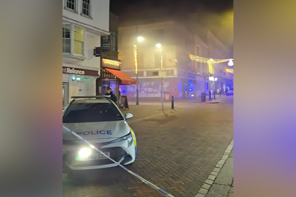 \u200bPolice closed off the road in Canterbury city centre