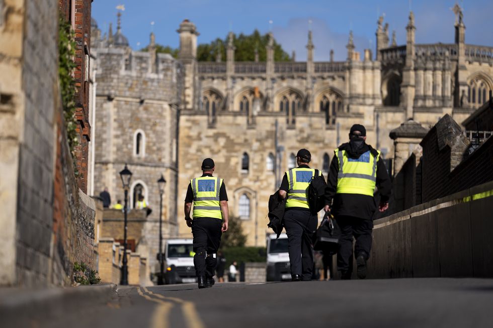 \u200bPolice have been making preperations outside Windsor Castle