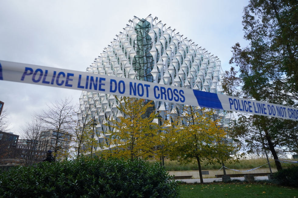 \u200bPolice in attendance at the US Embassy in South London earlier this week