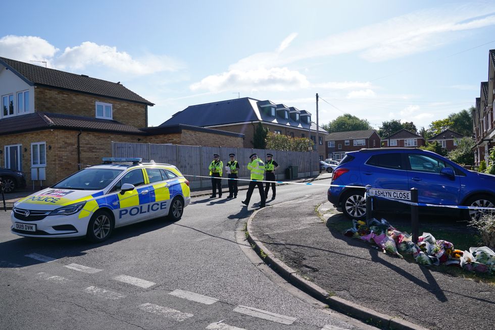 \u200bPolice officers at the scene i