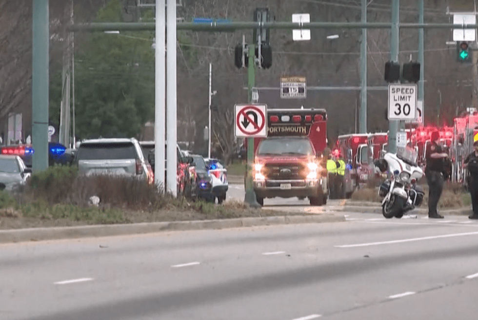 \u200bPolice outside Old Dominion University in Virginia