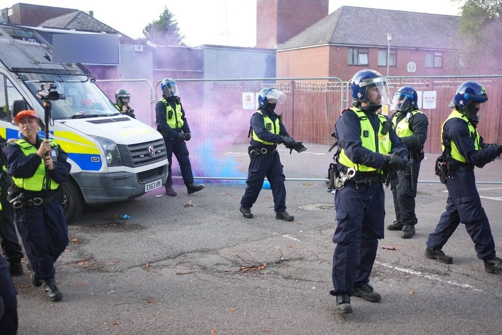 \u200bPolice outside the hotel in Epping