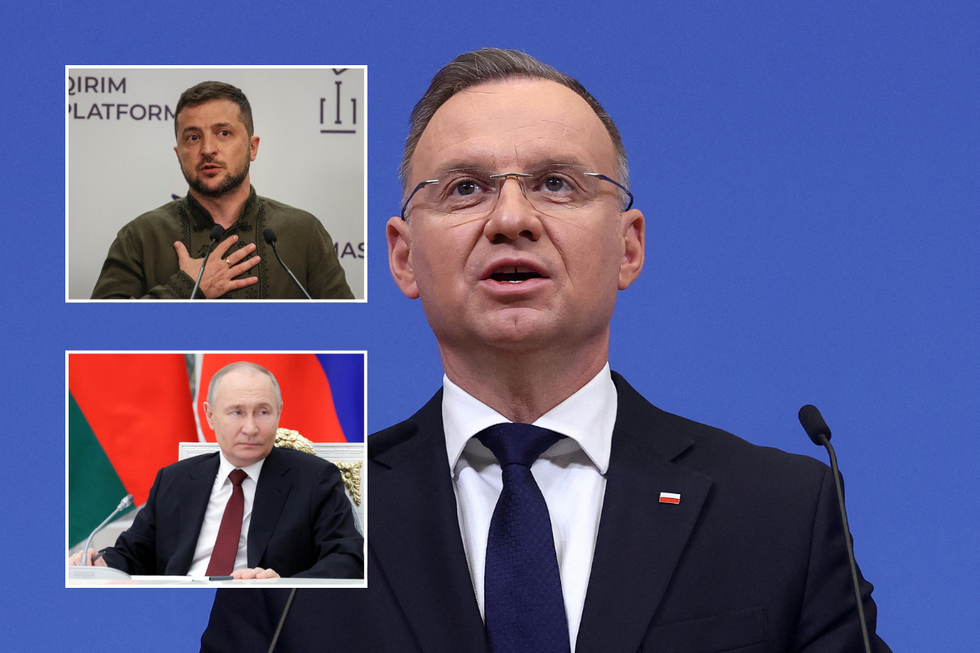 \u200bPolish President Andrzej Duda, Volodymyr Zelensky, Vladimir Putin