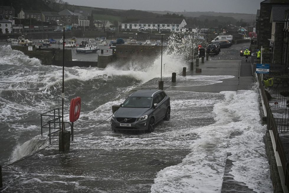 \u200bPorthleven, Cornwall was hit with extreme flooding