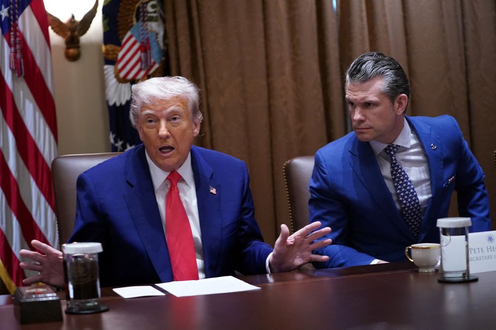 \u200bPresident Donald Trump and US Secretary of Defense Pete Hegseth
