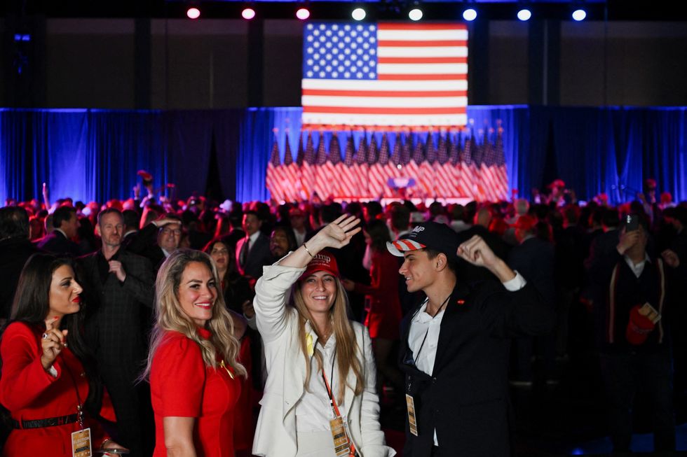 \u200bPresident Donald Trump's election night watch party in Palm Beach County Convention Center, in West Palm Beach, Florida