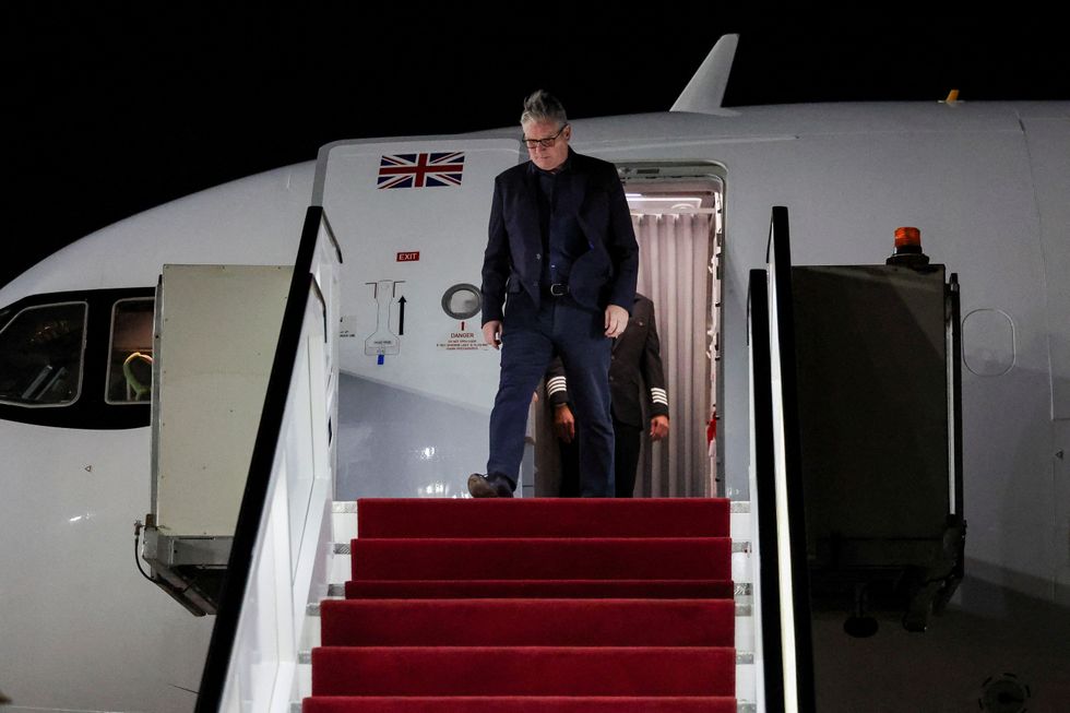 u200bPrime Minister Keir Starmer arrives at Sharm El Sheikh International Airport