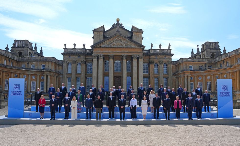\u200bPrime Minister Keir Starmer poses for a family photo