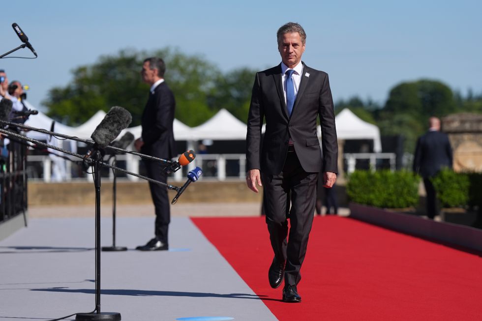 \u200bPrime Minister of Slovenia Robert Golob arrives at Blenheim Palace