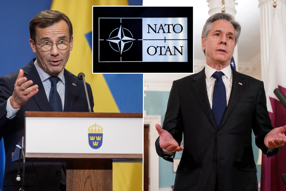 \u200bPrime Minister Ulf Kristersson and US Secretary of State Antony Blinken