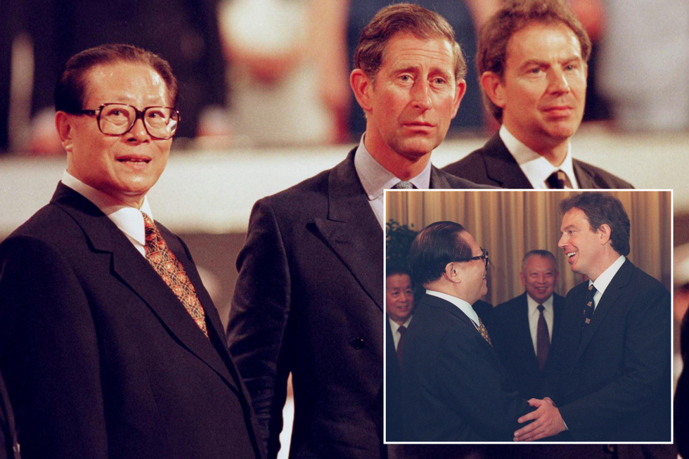 \u200bPrince of Wales; Chinese President Jiang Zemin; British Prime Minister Tony Blair
