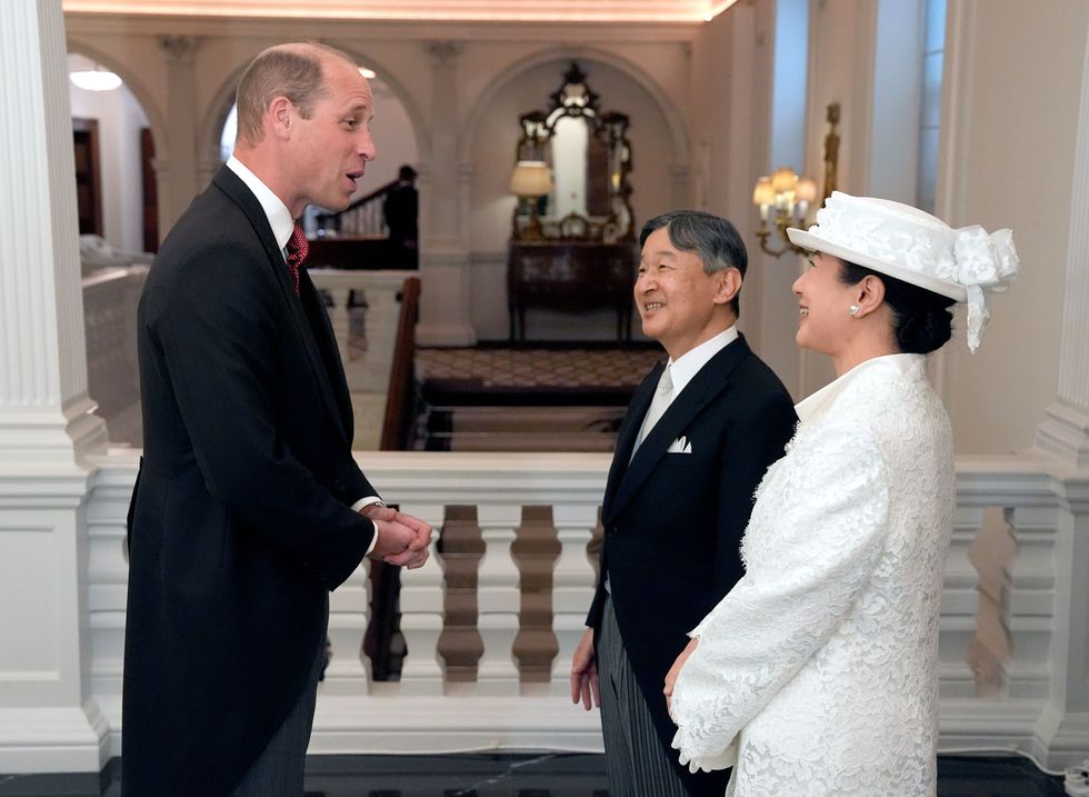 \u200bPrince William with Emperor Naruhito and Empress Masako