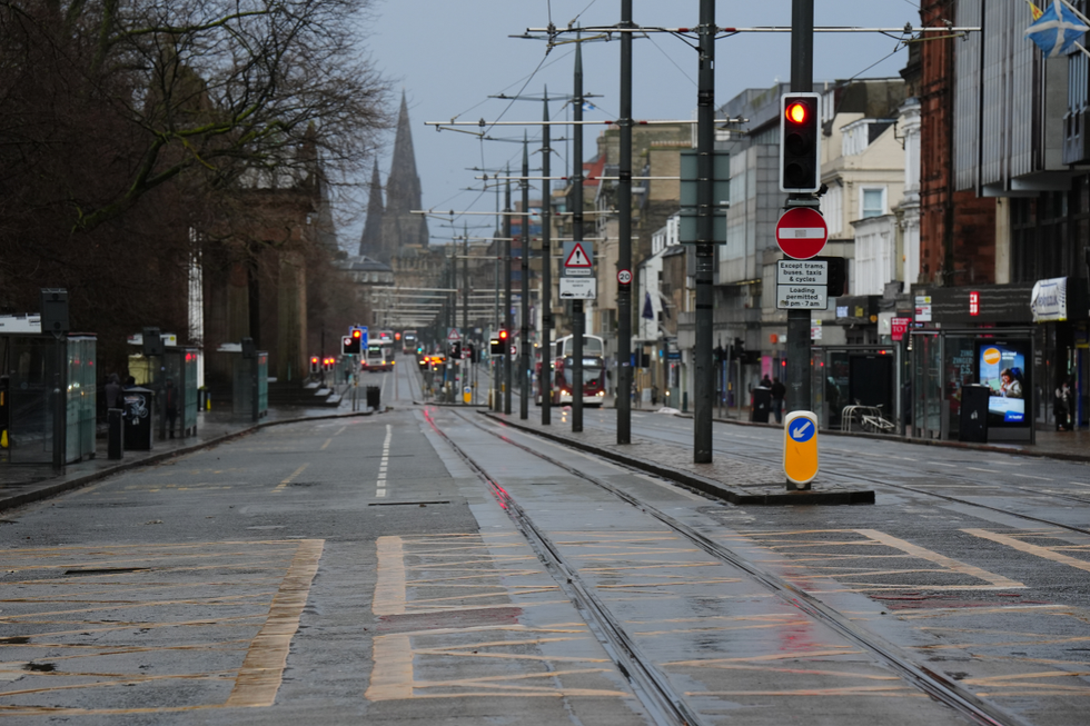 \u200bPrinces Street, Edinburgh during Storm Eowyn