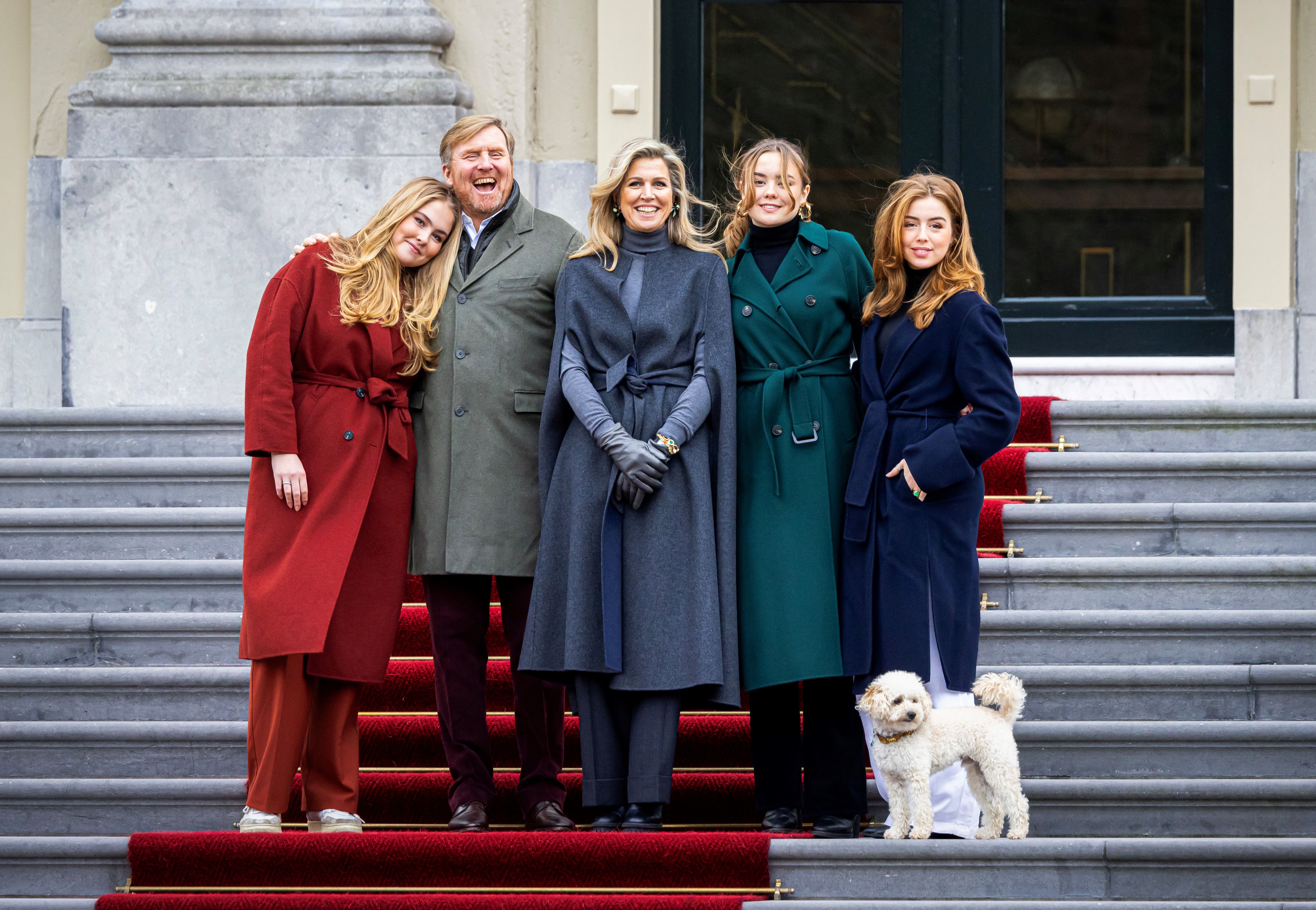 \u200bPrincess Amalia, King Willem-Alexander, Queen Maxima, Princess Ariane and Princess Alexia