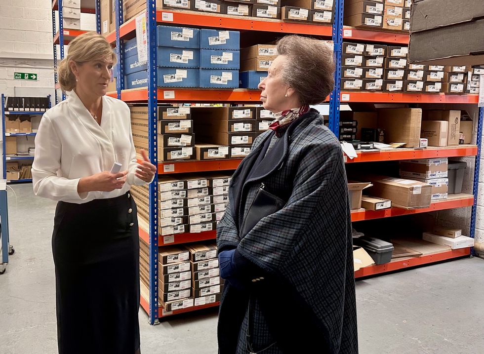 \u200bPrincess Anne being shown around the facility