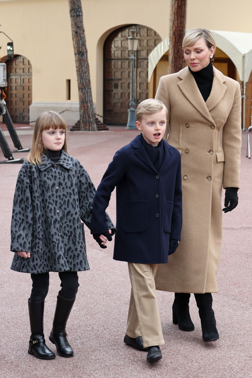 Princess Charlene makes glamorous 2024 debut with husband and two children