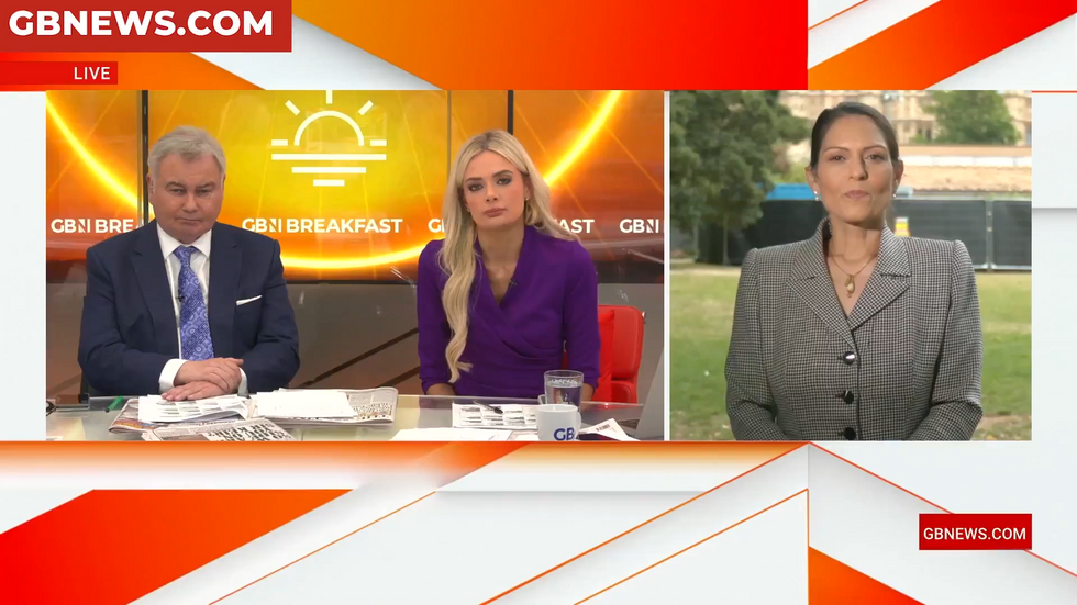 \u200bPriti Patel joined Eamonn Holmes and Ellie Costello on GB News