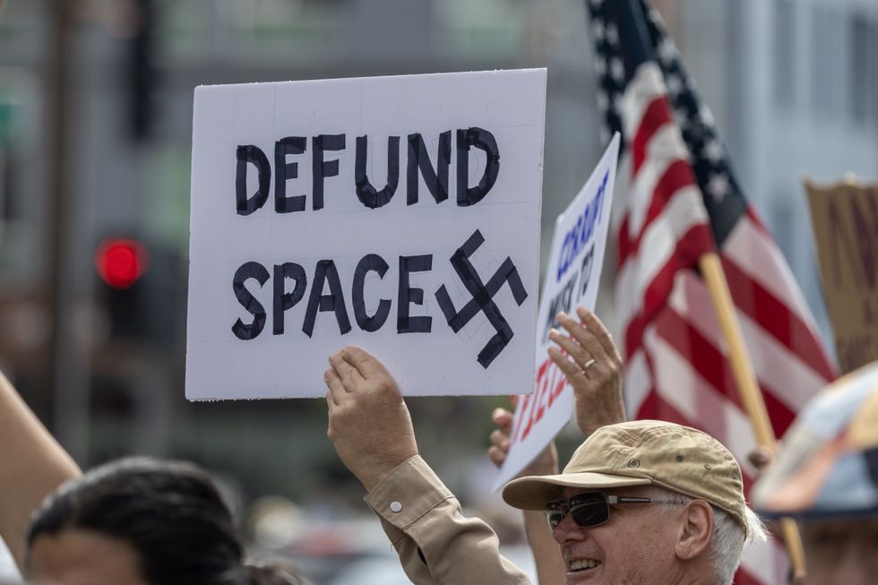 \u200bProtesters across the US have accused Musk of being a Nazi