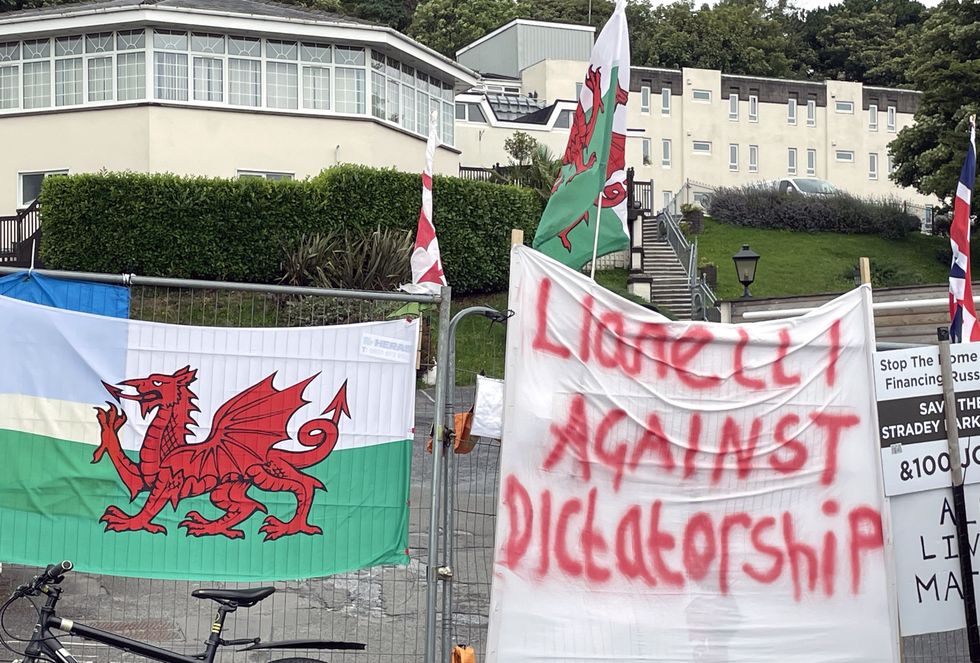 \u200bProtesters have demonstrated outside the hotel since May