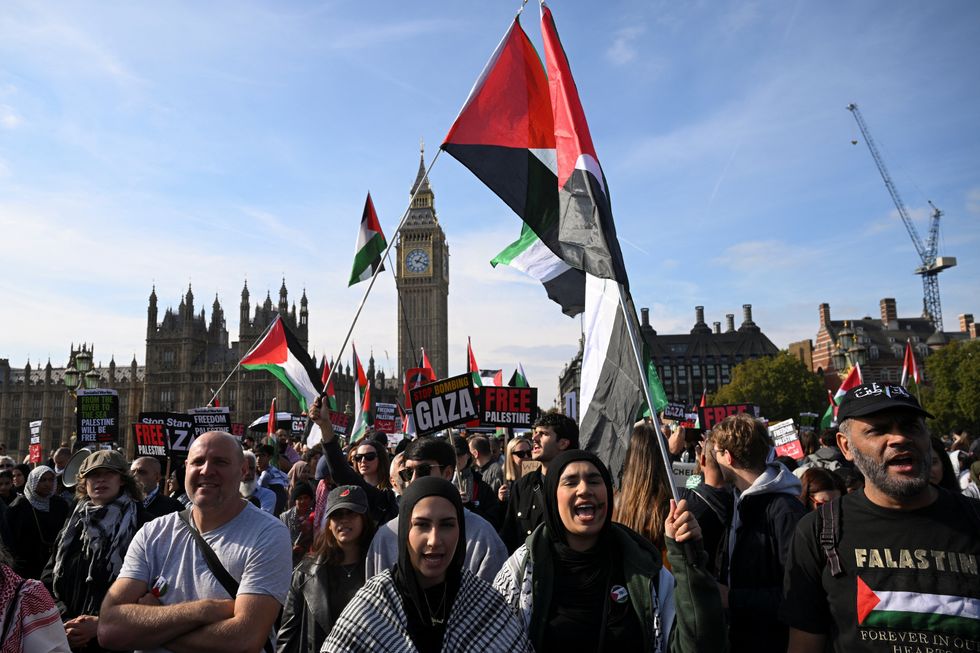 \u200bProtests broke out in London centre