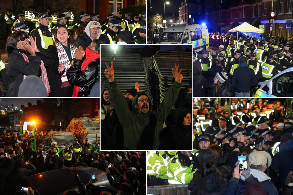 \u200bProtests have broken out in north London
