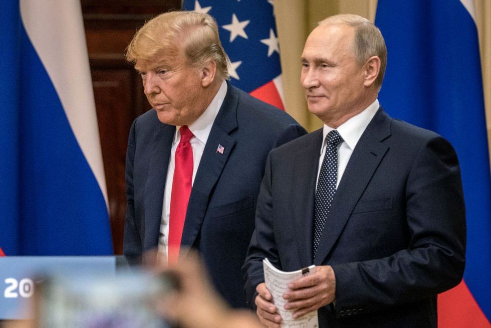 \u200bPutin and Trump, pictured in 2018