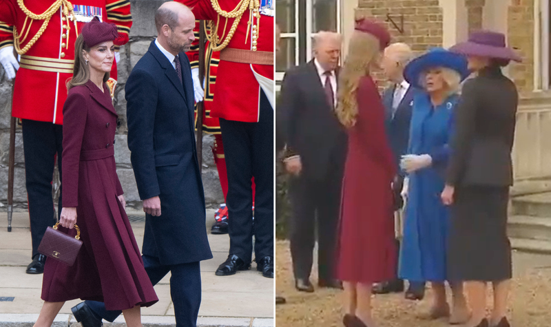 Queen Camilla appears to usher Princess Kate away during Melania Trump chat