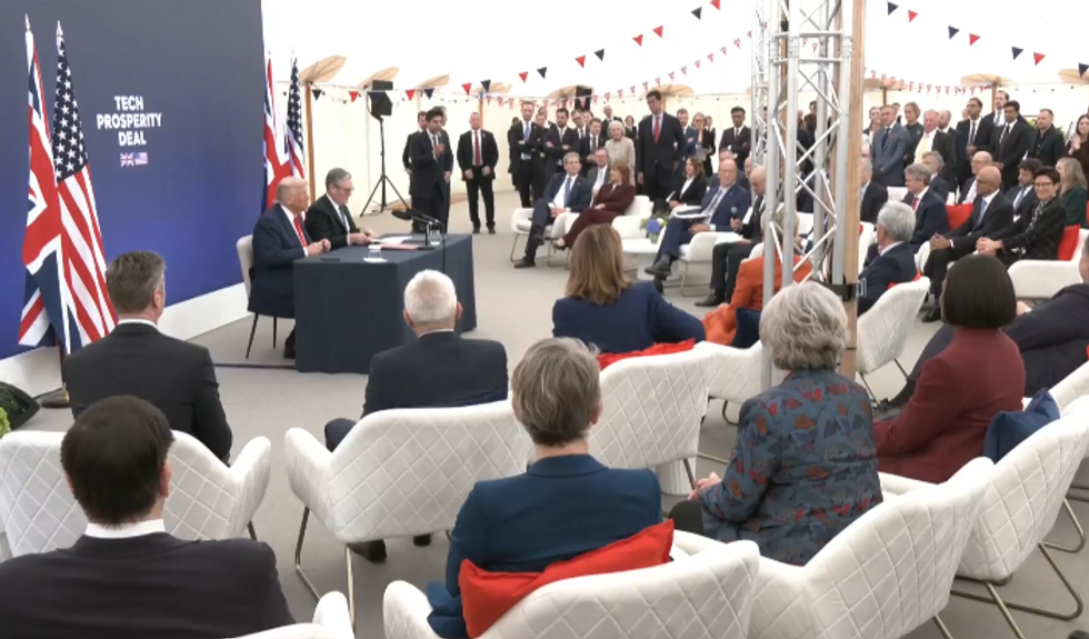 \u200bRachel Reeves can be seen in the second chair from the left