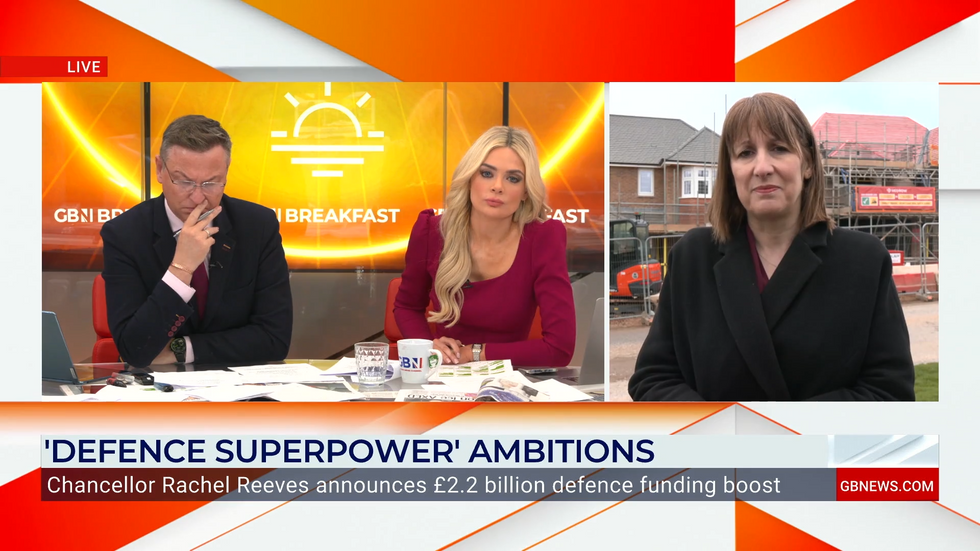 \u200bRachel Reeves joined Stephen Dixon and Ellie Costello on GB News