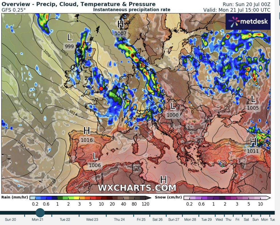 u200bRain is forecast to strike Britain again this week