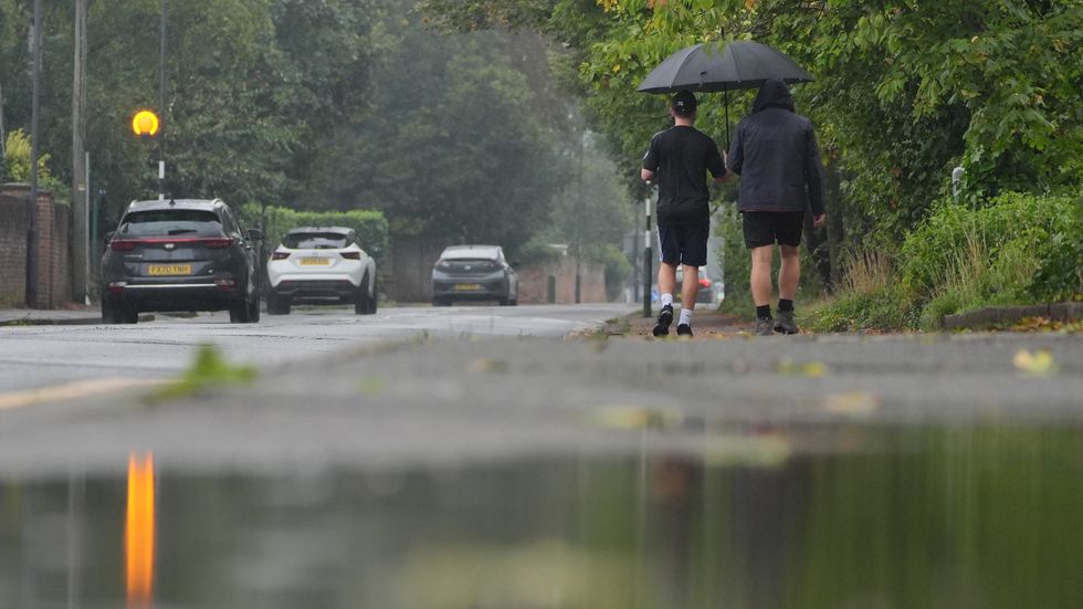 \u200bRainfall is expected across the north of England and Wales and southern Scotland