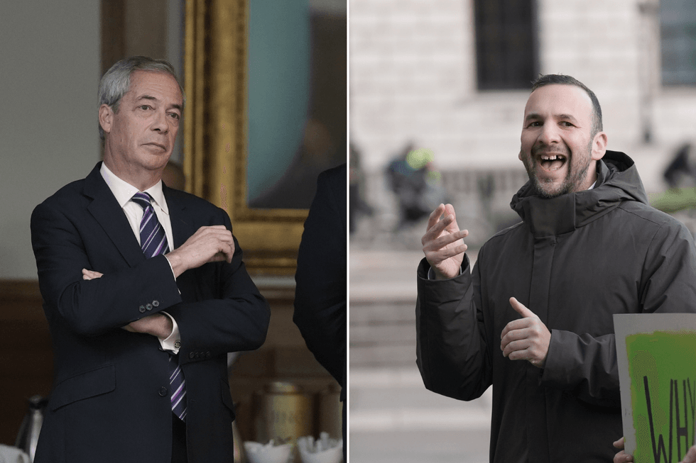 \u200bReform UK leader Nigel Farage and Green leader Zack Polanski
