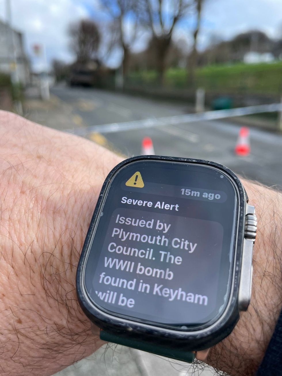 \u200bResidents were issued a severe alert on their mobile phones