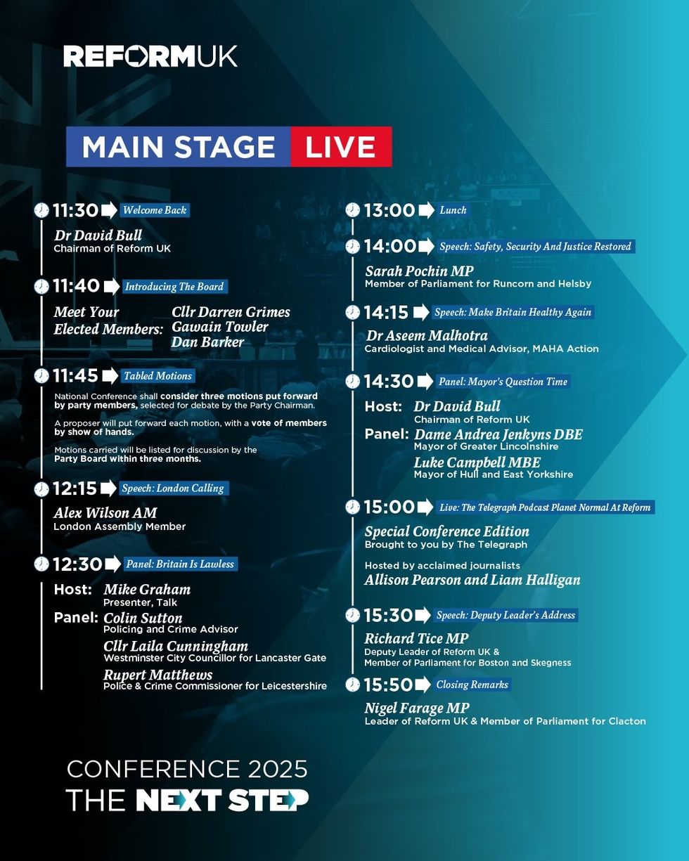 \u200bRichard Tice and Nigel Farage are still due to speak