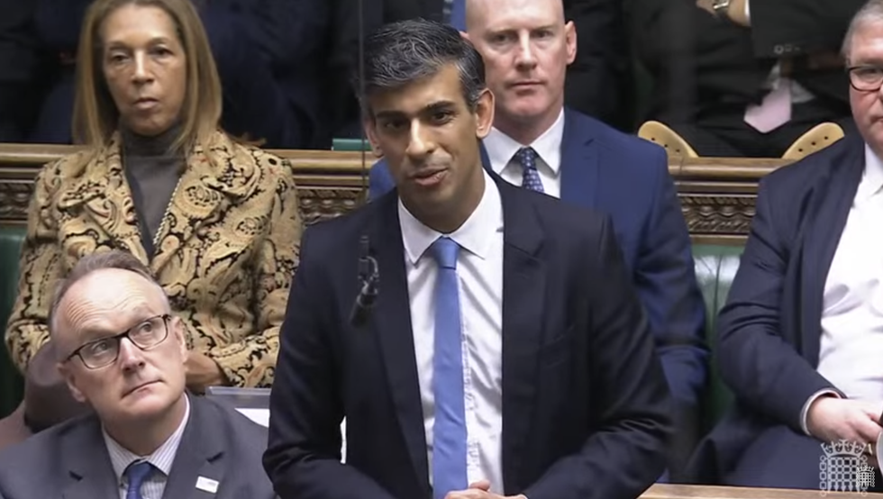 \u200bRishi Sunak speaking in the Commons