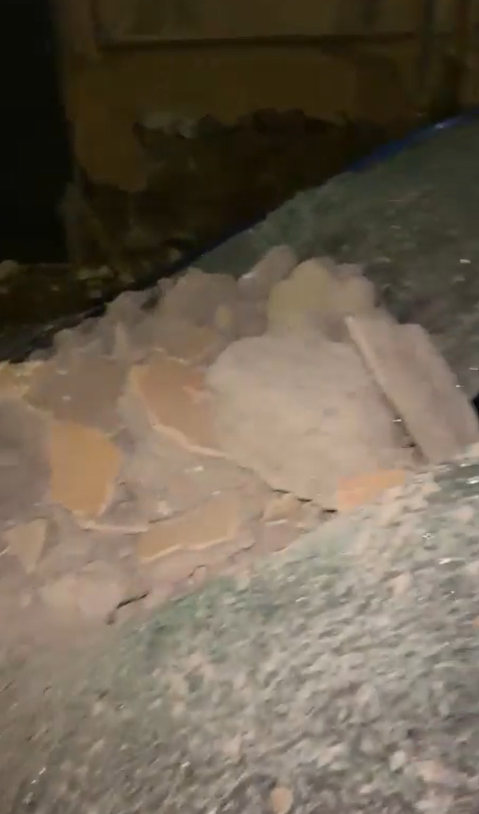 \u200bRocks smashed windscreens