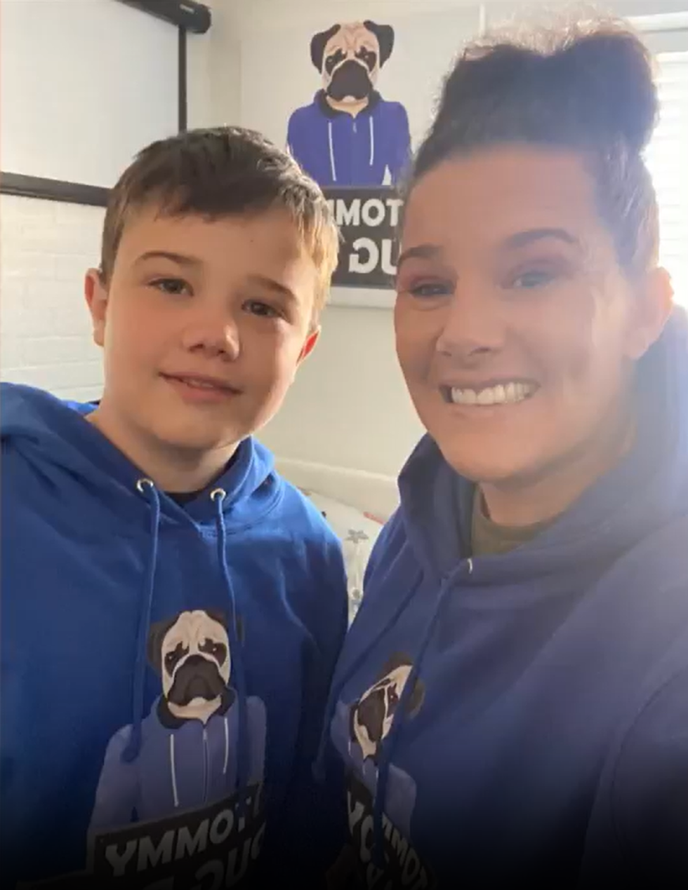 \u200bSam Bailey with her son Tommy