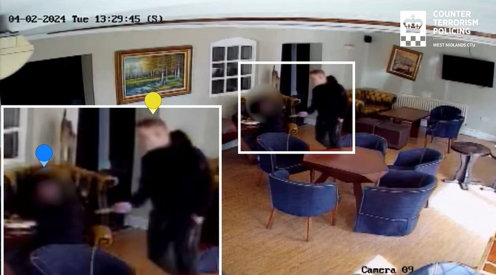 \u200bScreengrab from CCTV footage issued by West Midlands Police of the moment just before Callum Ulysses Parslow attacked an asylum seeker