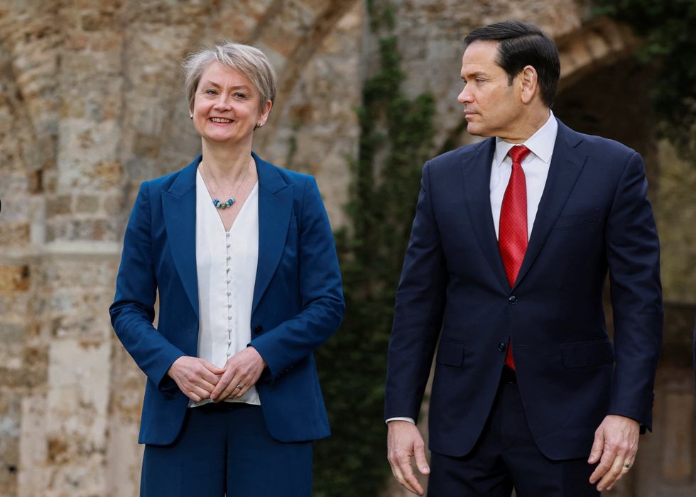 \u200bSecretary of State Marco Rubio with Foreign Secretary Yvette Cooper