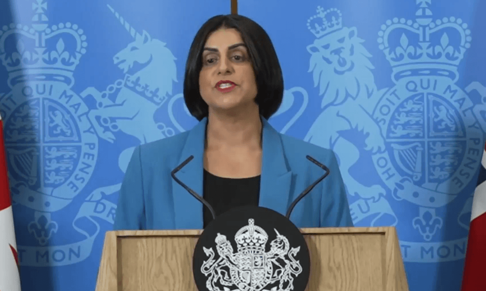 \u200bShabana Mahmood delivers a speech on migration policy