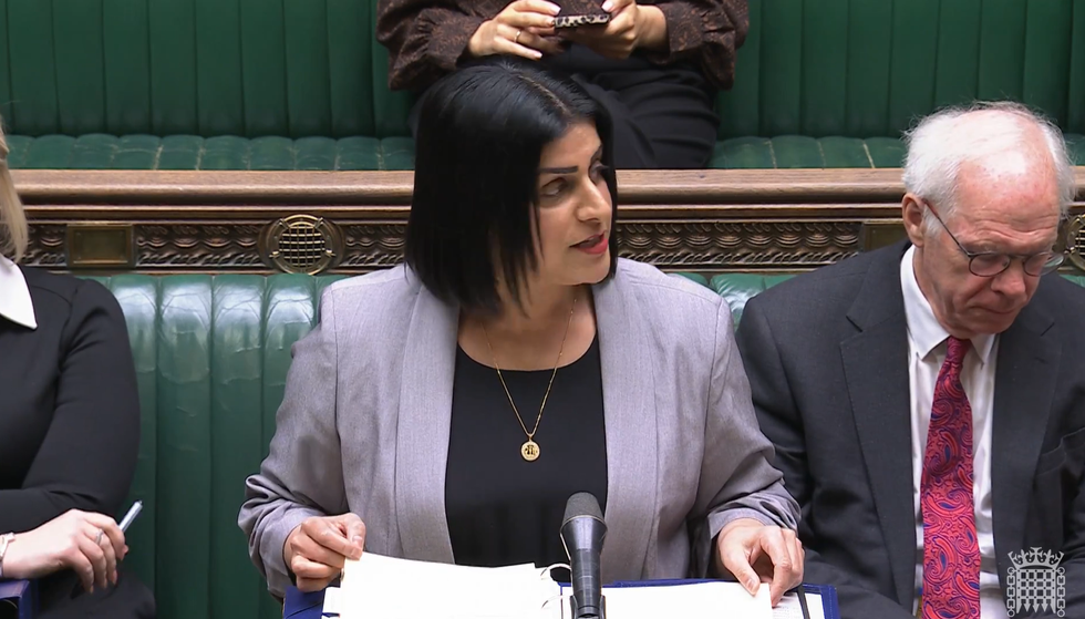 \u200bShabana Mahmood speaking in the commons earlier today