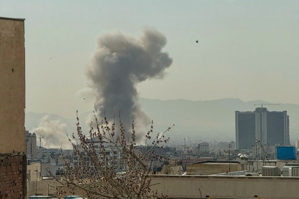 \u200bSmoke can be seen billowing over Tehran today