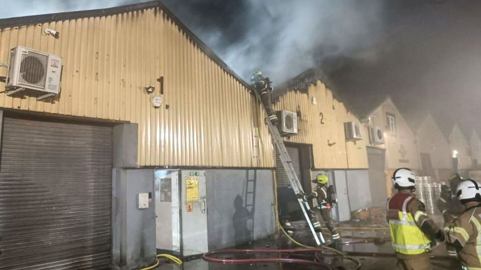 \u200bSome 60 firefighters were called to the scene