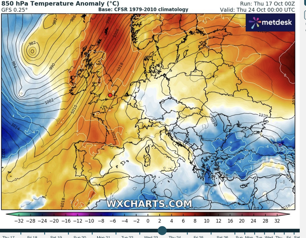\u200bSoutherly winds push temperatures back up